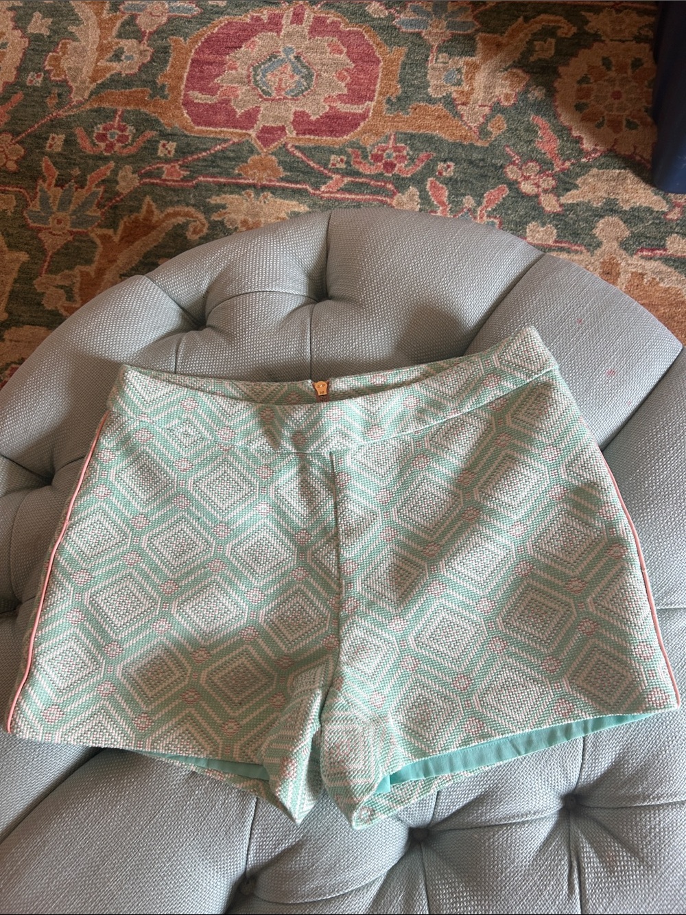 Sail to Sable Mint and Pink Geo Tailored Shorts